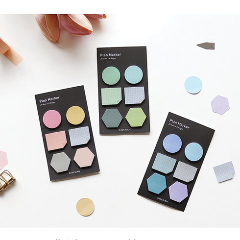 PAPERIAN Plan Marker MIXED Shapes Note Sticky Note Small Sticky Note South Korea | 31 x 37mm
