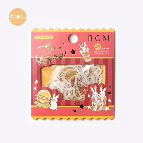 BGM Premium Die-Cut Flake Stickers Food Rabbit Cola Tacos Favorite Food | FG082