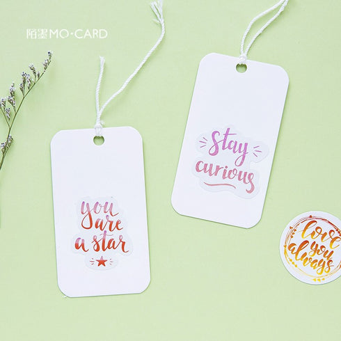 Premium Die-Cut Stickers Brush Lettering Motivational Phrases Positivity Strength Stickers