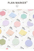 PAPERIAN Single Plan Marker HEART Note Sticky Note Small Sticky Note South Korea | 39 x 34mm