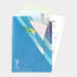 Midori MD A4 7 Pocket BLUE Stripe Clear Folder