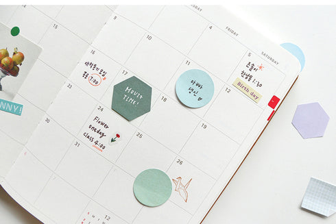 PAPERIAN Plan Marker MIXED Shapes Note Sticky Note Small Sticky Note South Korea | 31 x 37mm