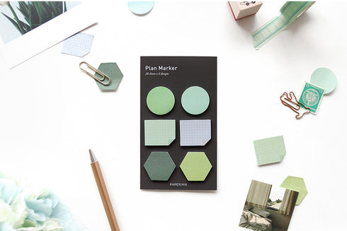 PAPERIAN Plan Marker MIXED Shapes Note Sticky Note Small Sticky Note South Korea | 31 x 37mm