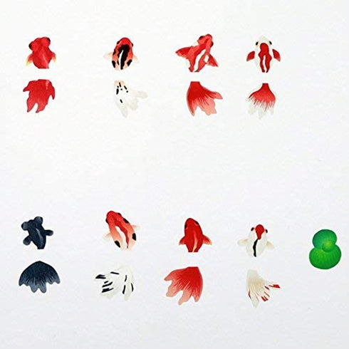 KOI GOLD FISH Bande Washi Tape Masking Tape Sticker Roll Roses BDA250 200 Stickers