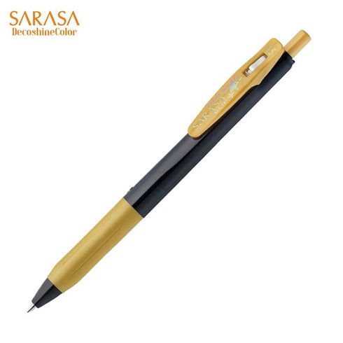Zebra Sarasa DECOSHINE Deco Shine Metallic Shiny GOLD 0.5mm Push Clip Gel Pen | ALL Colors