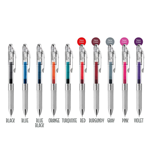 Pentel EnerGel Infree BURGUNDY Gel Pen 0.4mm | BLN74 Quick Drying Smudge Resistant