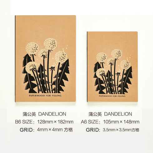 Papermood B6 Tomoe River GRID Undated Softcover GOLD Foil Notebook Planner Journal | GRID 68gsm