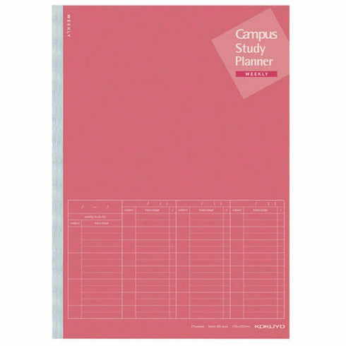 Kokuyo A5 Campus BLUE WEEKLY Undated Study Planner Notebook | 28 Sheets Eco-Friendly Wood-Free Paper Y82MW