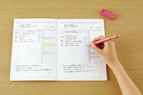 Kokuyo B5 Campus DARK GRAY DAILY Undated Study Planner Notebook | 32 Sheets Eco-Friendly Wood-Free Paper Y80MD