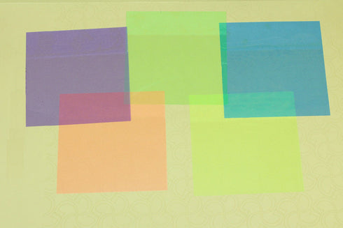Translucent Transparent PET COLOR Vellum Sticky Notes | 3 X 3 30 sheets