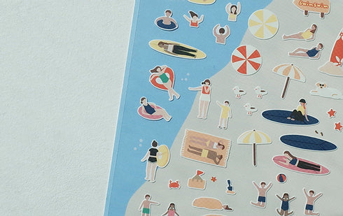 Suatelier Sonia PVC Transparent Stickers 1111 | Swim Swim Pool Party Outdoors BBQ Stickers