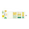 Kamio Japan Watercolor Color YELLOW GREEN Sample Book Sticky Notes | 135 Sheets Washi Paper