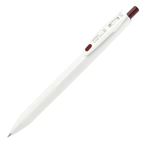 Zebra Sarasa "R" Rich RED BLACK 0.4mm Push Clip Gel Pen Super Saturated Ink | JJS29-R1