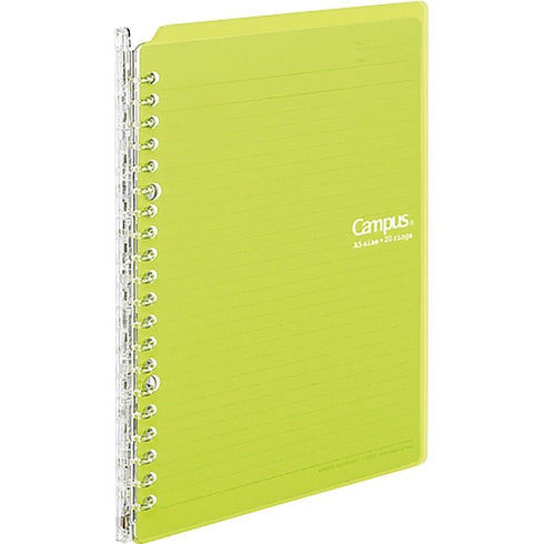 Kokuyo A5 Campus LIGHT PINK Smart Ring Binder 20 Rings Notebook | 25 Sheets Capacity SP130