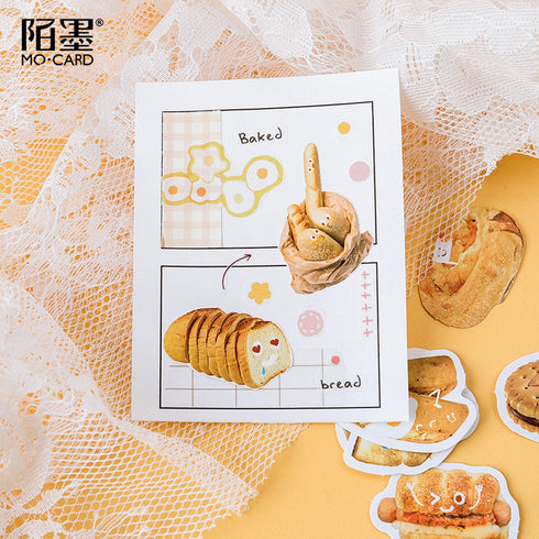 Premium Die-Cut Baking Bread Croissants Baguettes Stickers | 45 Stickers