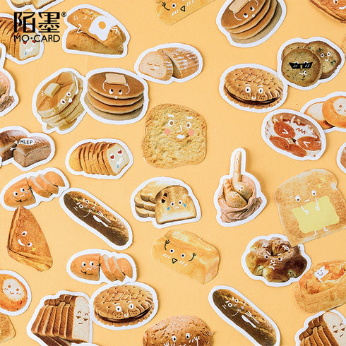Premium Die-Cut Baking Bread Croissants Baguettes Stickers | 45 Stickers