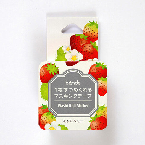 STRAWBERRY Strawberries | Bande Washi Tape Masking Tape Sticker Roll BDA283 200 Stickers