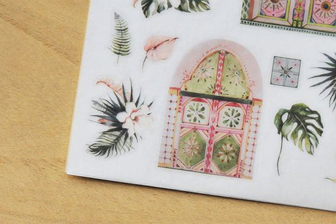 MU Lifestyle Print-On Stickers Rub -On Stickers Transfer Stickers Translucent Stickers 095 | Moroccan Palm Trees Camels