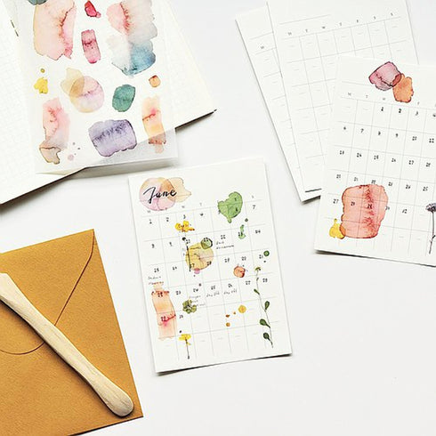 MU Lifestyle Print-On Stickers Rub -On Stickers Transfer Stickers Translucent Stickers 132 | Earth Tones Watercolor Spots