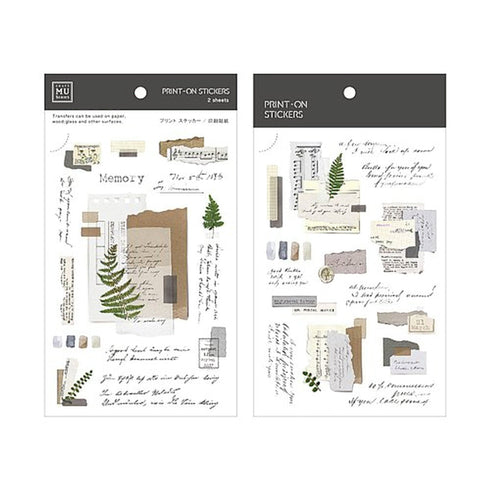 MU Lifestyle Print-On Stickers Rub -On Stickers Transfer Stickers Translucent Stickers 161 | Memory Keeping Scrapbooking Ripped Paper