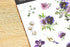 MU Lifestyle Print-On Stickers Rub -On Stickers Transfer Stickers Translucent Stickers 171 | Flowers Whispers Purple Flowers Bouquet