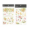MU Lifestyle Print-On Stickers Rub-On Stickers Transfer Stickers Translucent Stickers 172 | Heart Bloom Orange Flowers Peach Flowers Bouquet