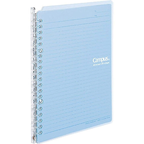 Kokuyo A5 Campus CLEAR Smart Ring Binder 20 Rings Notebook | 25 Sheets Capacity SP130