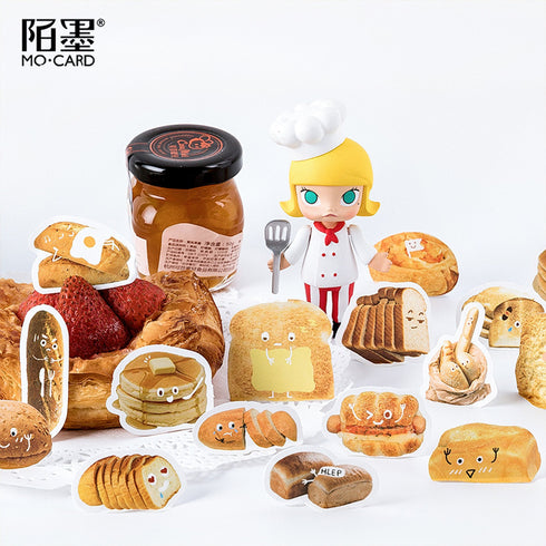 Premium Die-Cut Baking Bread Croissants Baguettes Stickers | 45 Stickers