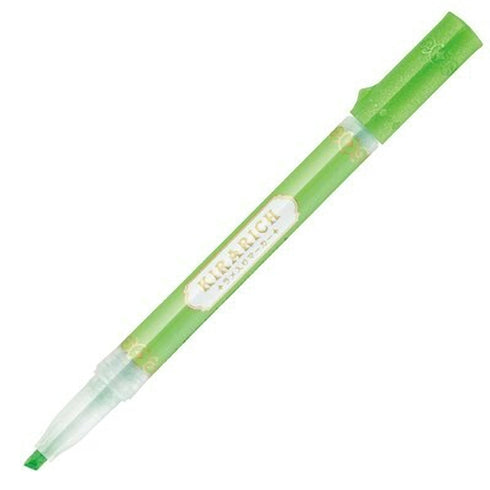 Zebra Kirarich Kira Rich GREEN GLITTER Highlighter Pearlescent Highlighter Sparkle Highlighter | WKS18