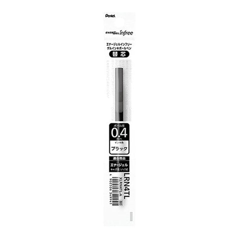 Pentel EnerGel Infree BLUE BLACK REFILL Gel Pen 0.4mm | XLRN4TL Quick Drying Smudge Resistant