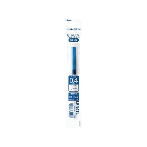 Pentel EnerGel Infree BLUE BLACK REFILL Gel Pen 0.4mm | XLRN4TL Quick Drying Smudge Resistant