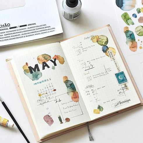 MU Lifestyle Print-On Stickers Rub -On Stickers Transfer Stickers Translucent Stickers 133 | Jewel Tones Watercolor Spots