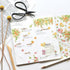 MU Lifestyle Print-On Stickers Rub-On Stickers Transfer Stickers Translucent Stickers 172 | Heart Bloom Orange Flowers Peach Flowers Bouquet