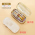 ANGOO KHAKI Expandable Canvas Pen Case Pencil Case Expandable Case Storage Case