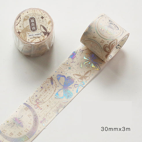 Vientiane IRIDESCENT FOIL Butterfly Insect Bugs Rainbow Foil Metallic Foil Washi Tape