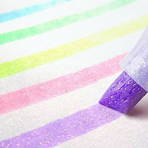 Zebra Kirarich Kira Rich YELLOW GLITTER Highlighter Pearlescent Highlighter Sparkle Highlighter | WKS18
