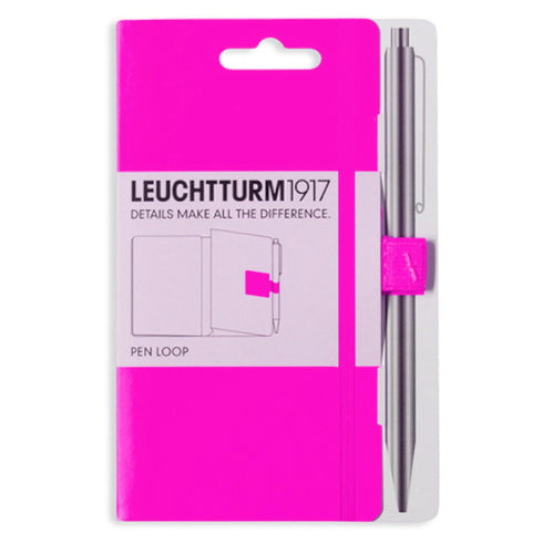 Leuchtturm 1917 Muted Colors NEON ORANGE Fabric Pen Loop | Self-Adhesive