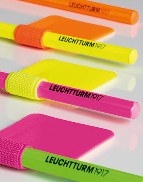 Leuchtturm 1917 Muted Colors NEON YELLOW Fabric Pen Loop | Self-Adhesive