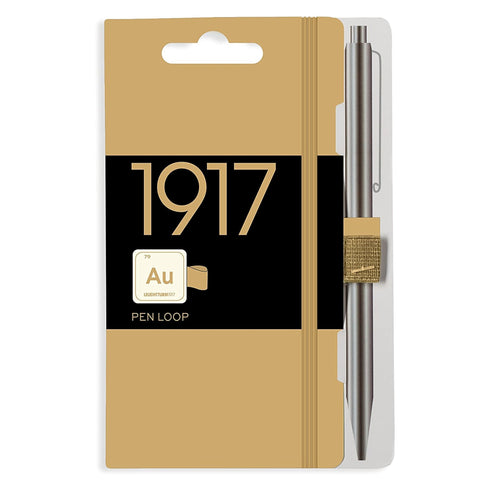 Leuchtturm 1917 METALLIC SILVER Color Fabric Pen Loop | Self-Adhesive