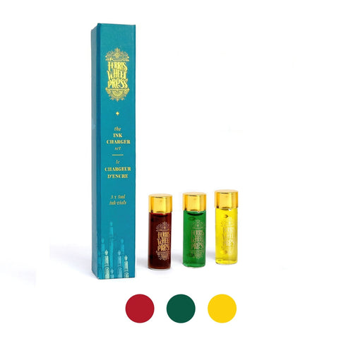 Ferris Wheel Press The CANDY COLLECTON 3 Pack Charger Samples Ink Set Fountain Pen Ink Dip Pen Ink | Three 5ml Bottles PDB