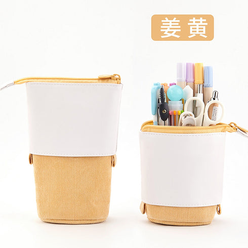 PURPLE Retractable Standing Pen Case Pencil Case Retractable Case Storage Case Durable en Case | 185mm X 125mm X 85mm X 65mm