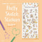 Kamio CHIP & DALE Disney Stickers Chip and Dale Stickers Pooh Fluffy Sketch Stickers | 28937