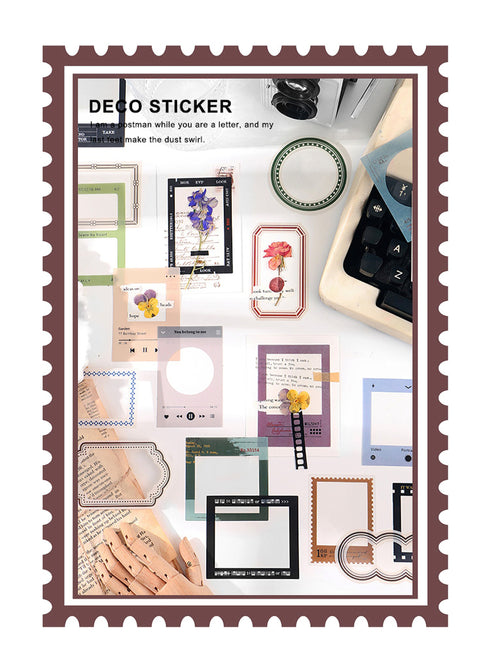 TRANSPARENT PET Picture FRAME Stickers Phrase Theme Stickers Border Stickers Photo Frame Stickers Photography Frame Stickers