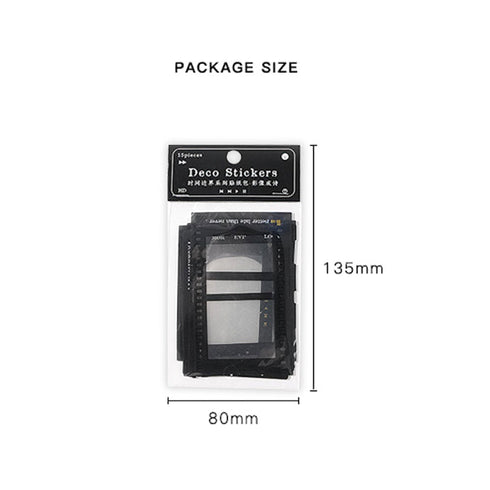 TRANSPARENT PET Picture FRAME Stickers Music Theme Stickers Border Stickers Photo Frame Stickers Photography Frame Stickers