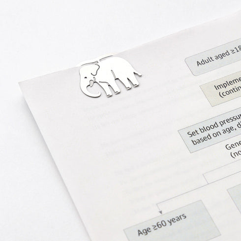 MIDORI E-Clip Etching Clip ZOO Elephant Koala Bear Giraffe Panda Bear Paper Clips