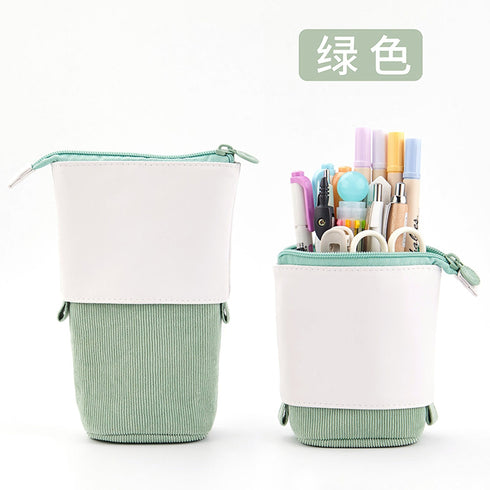 PURPLE Retractable Standing Pen Case Pencil Case Retractable Case Storage Case Durable en Case | 185mm X 125mm X 85mm X 65mm