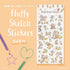 Kamio CHIP & DALE Disney Stickers Chip and Dale Stickers Pooh Fluffy Sketch Stickers | 28937