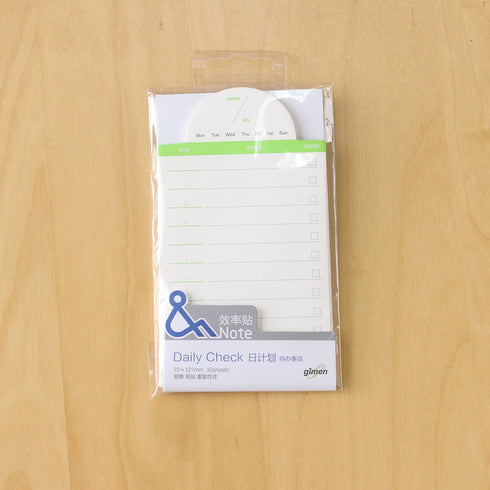 Gimen Paper Sticky Note DAILY CHECKLIST Organization Sticky Note | 3.97 X 2.83 Inches 30 Sheets