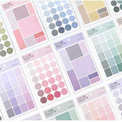 PAPERIAN SQUARE PINK Color Palette Stickers Blank Stickers Color Coordinated Sticker | S2