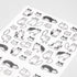 Midori Seal Collection Chat CAT KITTEN Stickers Transparent Stickers Planner Stickers Black & White Stickers | 2554